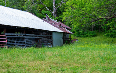 Old barn suffers roof damage during storm
