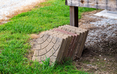 Stack of landscape stepping stones