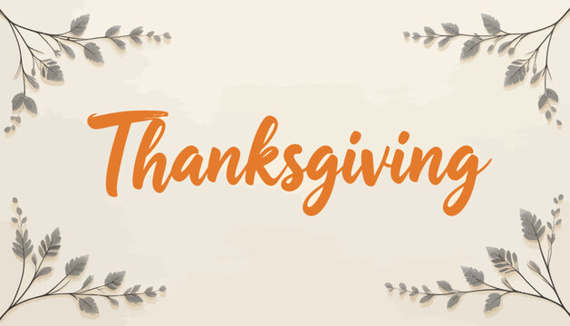 Modern Minimalist Bold Happy Thanksgiving Day Typography