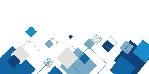 Vector blue box. Abstract background. business wallpaper square frame contour.