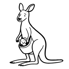 kangaroo with baby