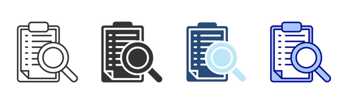 Audit Icon Set. Designed In Multi Style