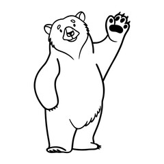 vector illustration of a bear