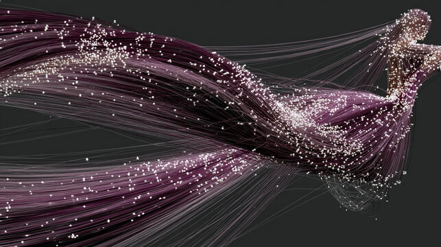 AI neural network visualized floating mid-air with glowing nodes and connecting lines symbolizing artificial intelligence data flow digital connectivity and futuristic technology