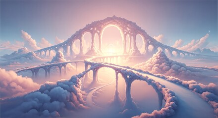 Fototapeta premium Ethereal Bridge to the Heavens.