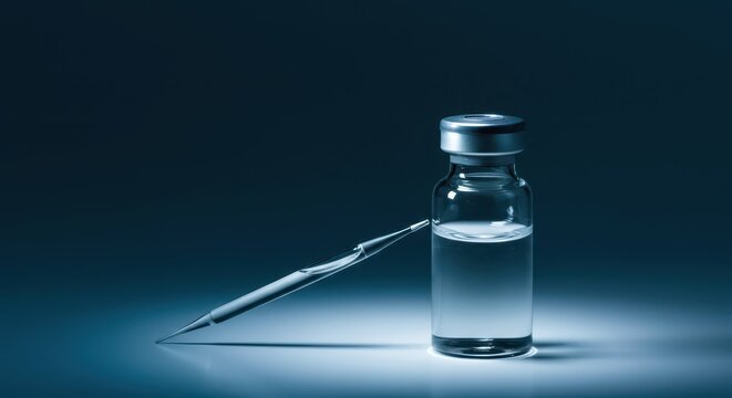 A sterile glass vial containing a clear solution used for sedation or general anesthesia in a clinical setting ,injection ,drug ,local