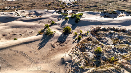 Aerial view of the Mescalero Sands North Dune Off Highway Vehicle Area, east of Roswell, New Mexico