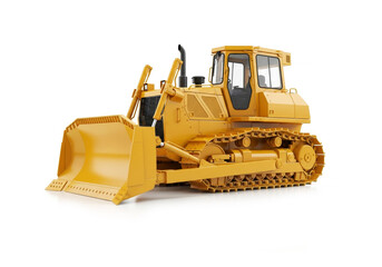 Obraz premium Bulldozer on a white background