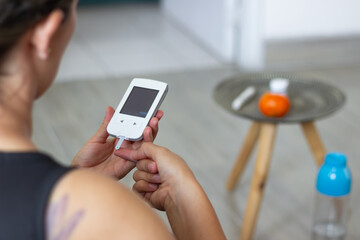 Checking blood sugar at home