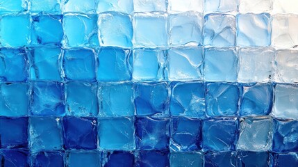 Abstract Blue Ice Cubes Background Texture