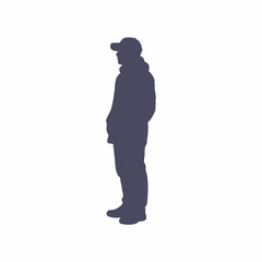 vector silhouette of a man