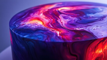 Dynamic Abstract Swirling Fluid Art Background with Vibrant Blue, Purple, and Red Hues
