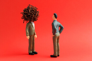 Executives communicating and trying to untangle thoughts