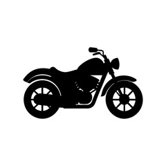 Fototapeta premium black motorcycle isolated on white background