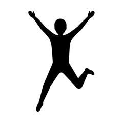 silhouette of a man jumping