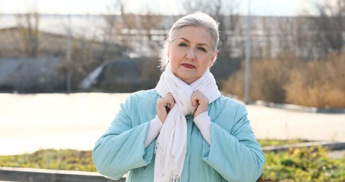 Emotional elderly woman