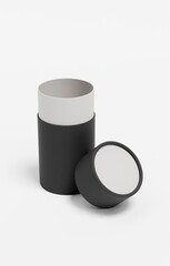 Black Cardboard Tube Kraft Mockup 66x129mm
