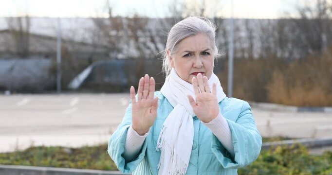 Emotional elderly woman