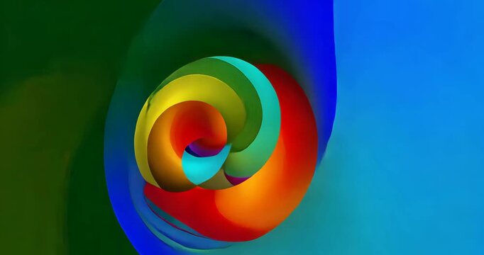 Abstract Flowing Ribbons Color Morphing Geometric Icons Identity Spectrum Motion