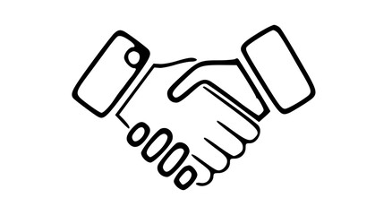 handshake icon-a solid icon of two abstract hands shaking, symbolizing partnership