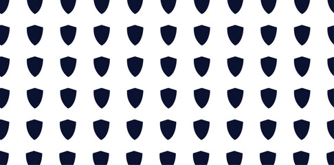 Security shield seamless pattern. Shield protection vector geometric illustration. Stock vector illustration