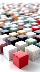 a group of colorful boxes arranged closely together on a surface