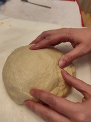 baking christmas cookies, pastry, hands 