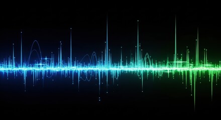 Vibrant Sound Waveform Pulse Digital Audio Visualization	