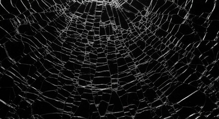 Abstract Pattern of Cracked Glass Surface Texture	