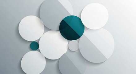 Abstract Geometric Circles and Shades on a Textured Background	