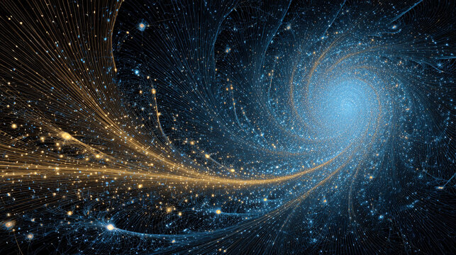 Digital spiral forms from neural light trails representing thought processes cognition and data flow symbolizing technology imagination and the dynamic patterns of the mind