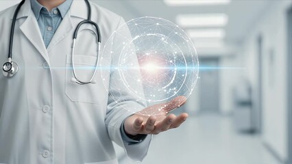 Healthcare Professional Presents Futuristic Medical Technology Concept - Powered by Adobe
