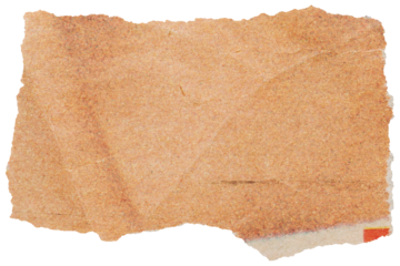 Beige isolated piece of old vintage newspaper, faded paper for creating collage