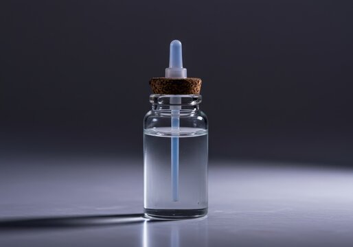 Pure colloidal silver liquid supplement displayed in a small glass container, promoting immunity, health, and general wellness ,element ,dropper ,supplement