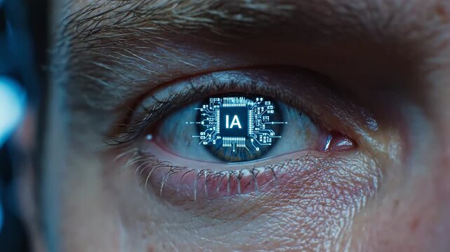 Chip de IA implantado en el ojo humano, chips de memoria: video futurista sobre el futuro de la humanidad