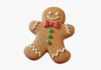 gingerbread man on white background