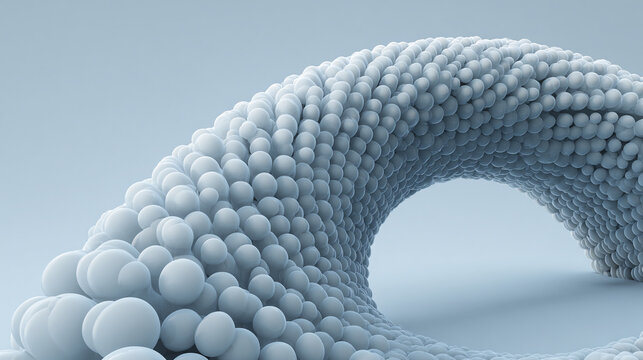 Floating abstract memory shapes form a spiral representing thought processes imagination and cognitive flow symbolizing creativity reflection and the ethereal nature of memory