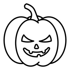 Vector Line Icon - Halloween Pumpkin