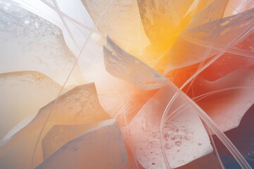 Abstract blend of warm hues and gentle forms capturing digital artistry