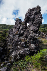 長野県八ヶ岳北横岳地殻の輪郭