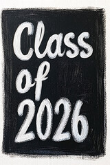 Class of 2026 Chalkboard Typography Design
