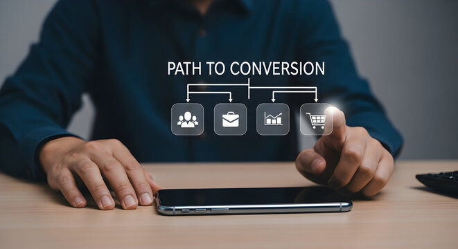 Drive conversions with data-driven path analysis using mobile technology