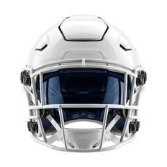 Fototapeta premium White american football helmet with dark visor and face mask