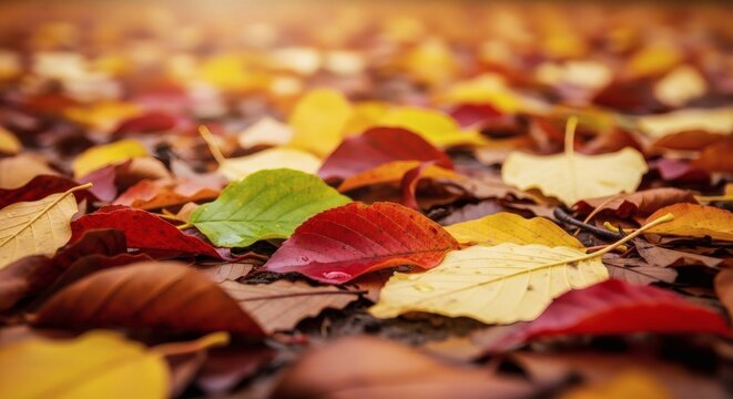 fallen autumn leaves