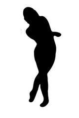 silhouette woman in yoga duo movements pilates body exercise vector image isolated on transparent white background.