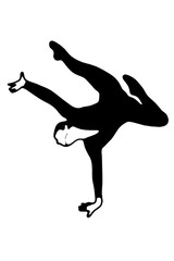 silhouette woman in yoga duo movements pilates body exercise vector image isolated on transparent white background.