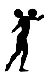 silhouette woman in yoga duo movements pilates body exercise vector image isolated on transparent white background.