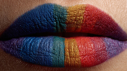 Lips whispering convey a color language of emotion symbolizing expression intimacy and communication representing the subtle power of gesture and the vivid spectrum of human feeling