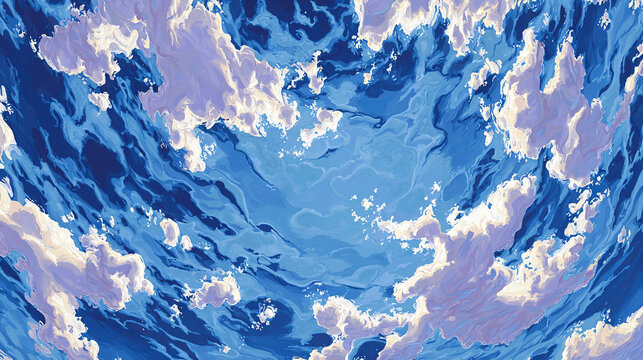 Mind depicted as an open sky with drifting clouds, symbolizing freedom, clarity, imagination, and expansive thinking in a serene, airy atmosphere.