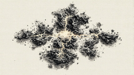 Minimal map composition with clean lines and simple shapes, emphasizing geographic structure and spatial relationships in a modern, abstract style.